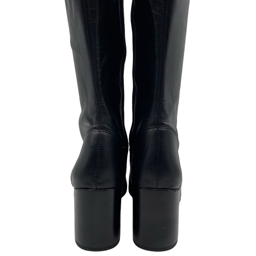 Franco Sarto Womens Shoes Tribute Boots Sz 6 Tall Black Vegan Heeled Feminine - Picture 8 of 13